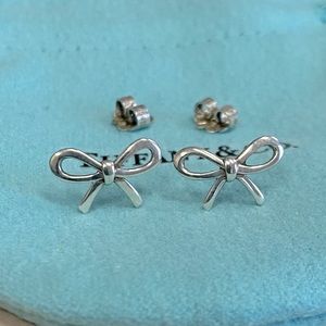 Tiffany & Co Bow Earrings with Gift Packaging